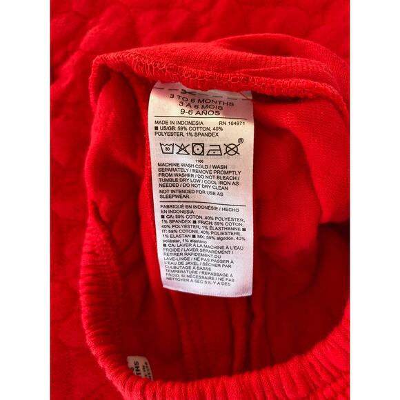 Janie and Jack Baby Girl Quilted Valentine's Day Red Heart Bow Matching Set 6mo - Picture 8 of 8